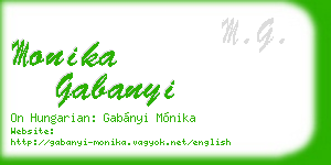monika gabanyi business card
