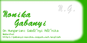 monika gabanyi business card